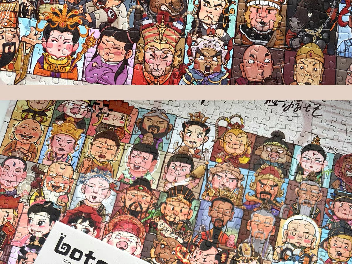 The Westward Journey 1000-Piece Jigsaw Puzzle by botop – Premium Black Cardboard with Foil Finish