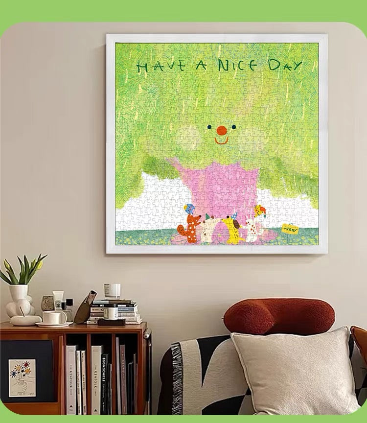 Spring Day 1000-Piece Jigsaw Puzzle – Premium Dutch Black Cardboard, Glitter Finish