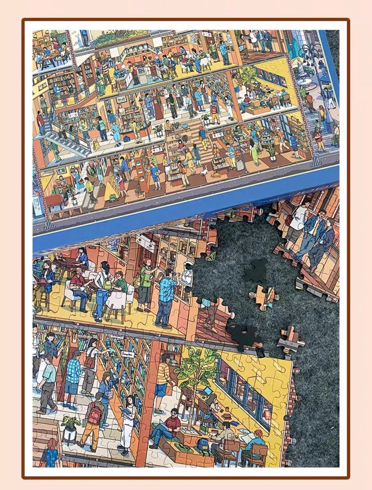 Cozy Bookshop 1000-Piece Jigsaw Puzzle – Premium Velvet Soft-Touch Finish