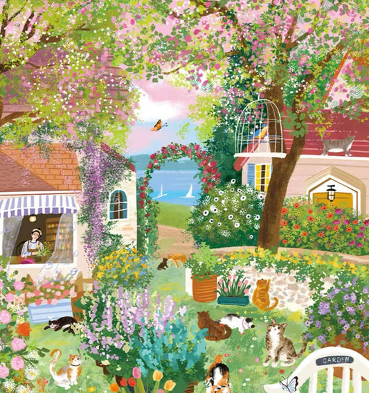 Botop Fusion "Listening to the Wind" 1000-Piece Velvet Touch Jigsaw Puzzle - Premium Blue Board