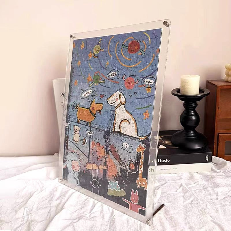 BOTOP FUSION "Illusion Spring" 300-Piece Jigsaw Puzzle for Adults and Kids – Premium Black Board