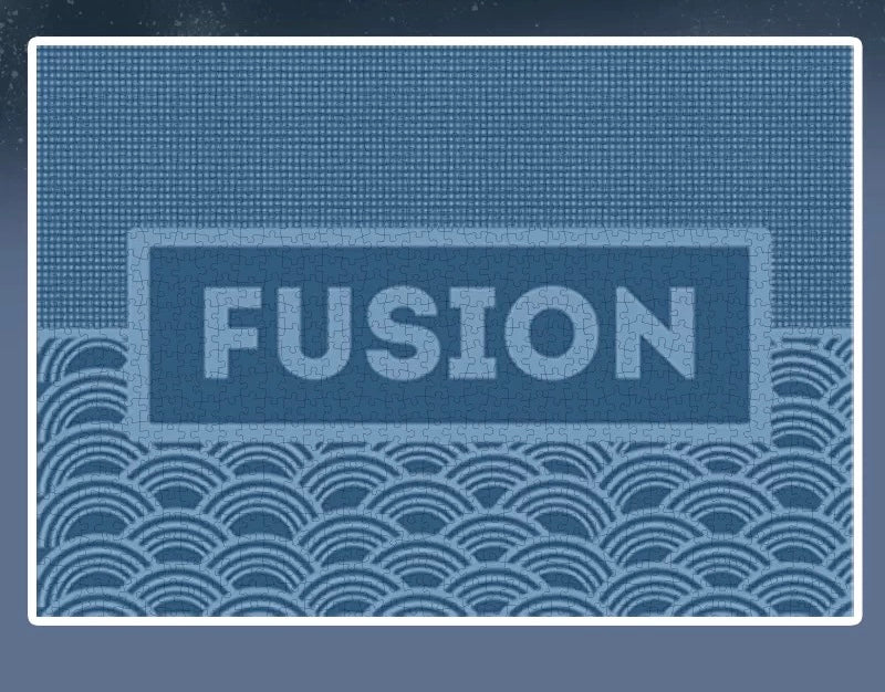 Botop Fusion "Summer Outing" 1000-Piece Glitter Finish Jigsaw Puzzle - Premium Blue Board