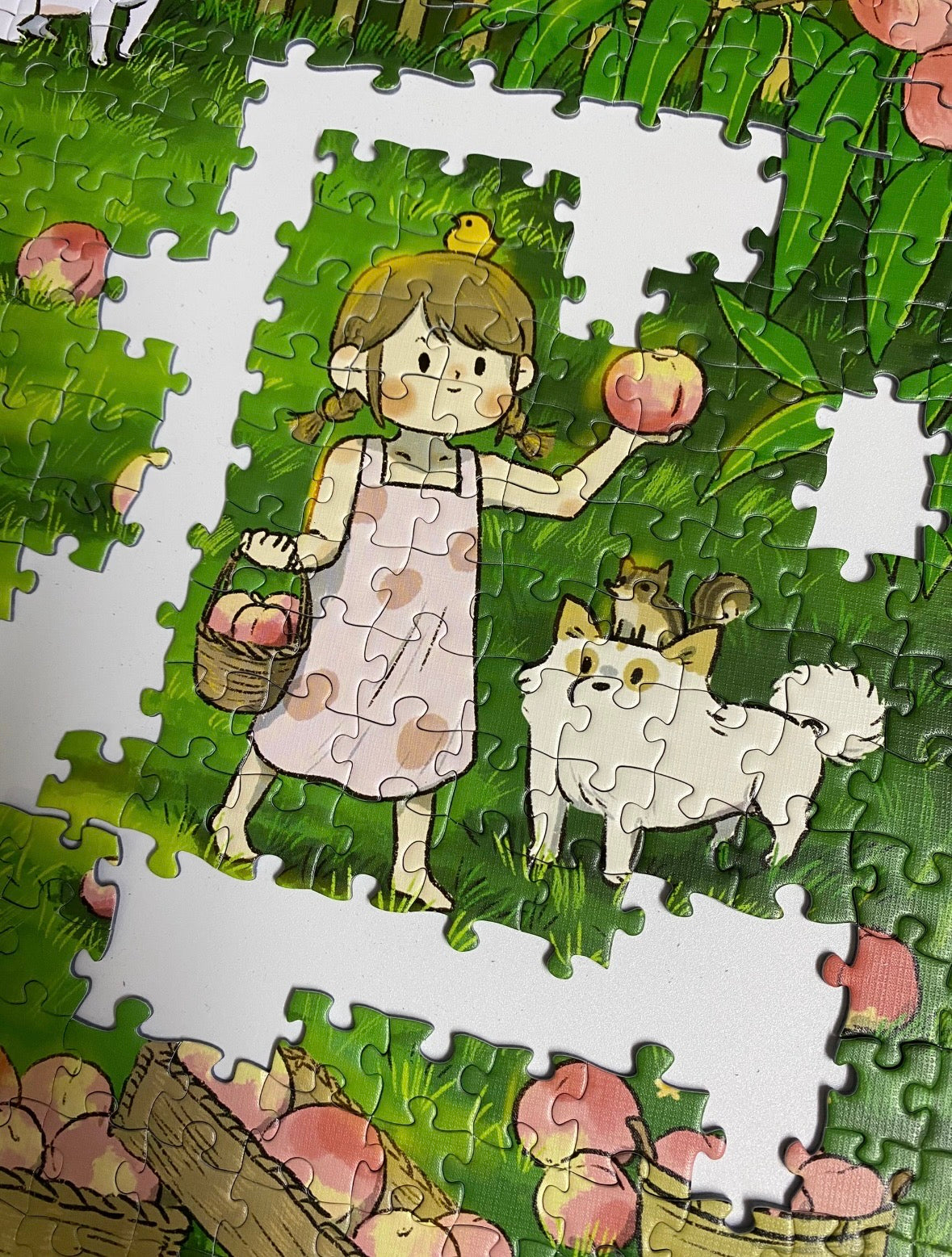 BOTOP FUSION "Picking Peaches" 1000-Piece Jigsaw Puzzle for Adults and Teens – Premium Blueboard