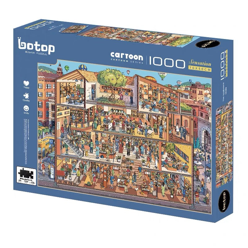 Cozy Bookshop 1000-Piece Jigsaw Puzzle – Premium Velvet Soft-Touch Finish