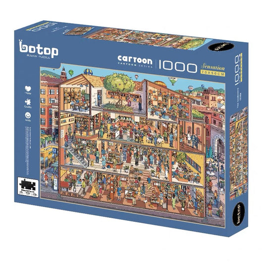 Cozy Bookshop 1000-Piece Jigsaw Puzzle – Premium Velvet Soft-Touch Finish