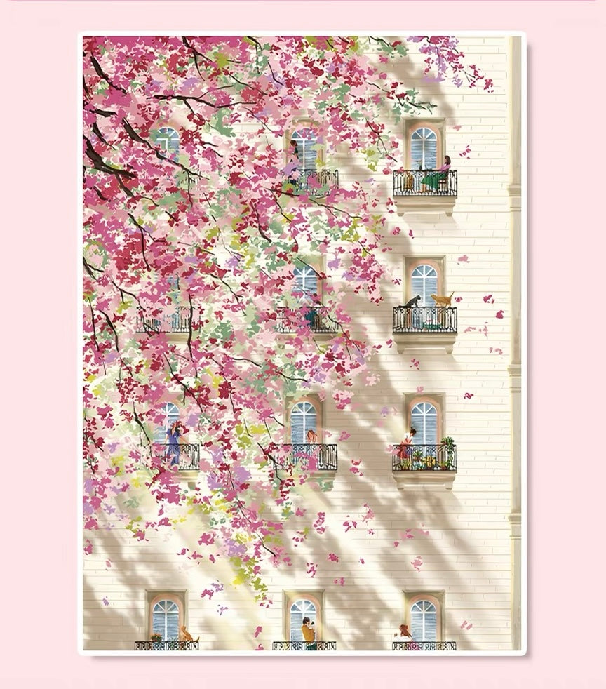 Botop Fusion "Spring Afternoon" 1000-Piece Jigsaw Puzzle - Premium Blue Board