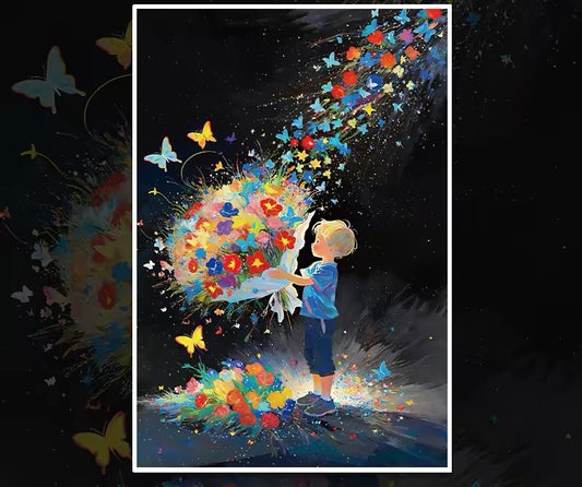 Send Flowers 300-Piece Jigsaw Puzzle – Premium Dutch Black Cardboard, Glitter Finish