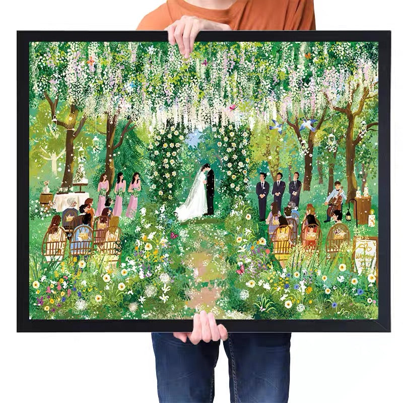 Lawn Wedding 1000-Piece Jigsaw Puzzle for Adults – Premium Velvet Soft-Touch Finish