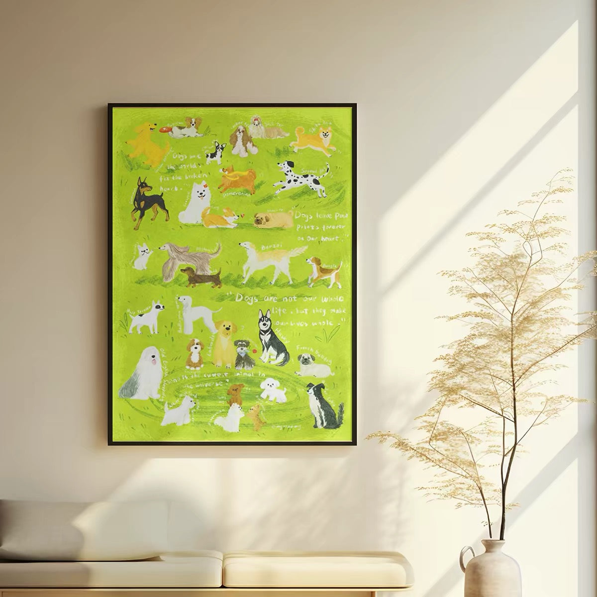 Botop Fusion "Dog Gathering" 1000-Piece Velvet Touch Jigsaw Puzzle - Premium Blue Board