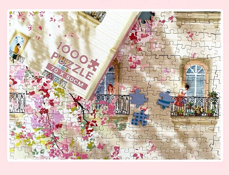 Botop Fusion "Spring Afternoon" 1000-Piece Jigsaw Puzzle - Premium Blue Board