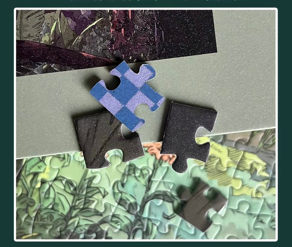 Botop Fusion "Jungle Adventure" 1000-Piece Glitter Finish Jigsaw Puzzle - Premium Blue Board Forest Exploration Adult Stress Relief Toy &amp; Family Art Gift