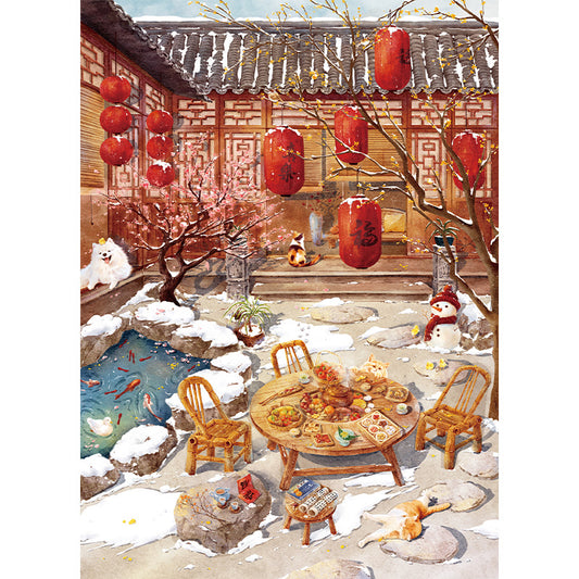 Winterplum in Snow - 1000 Pieces