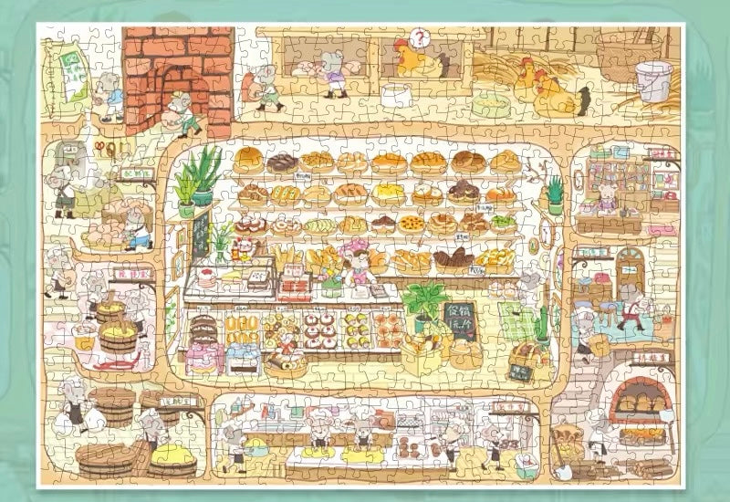 Mouse Bakery 1000-Piece Velvet-Touch Jigsaw Puzzle
