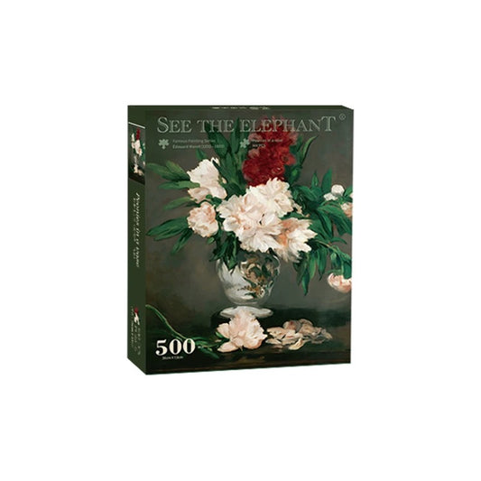 Peonies in a Vase - 500 Pieces