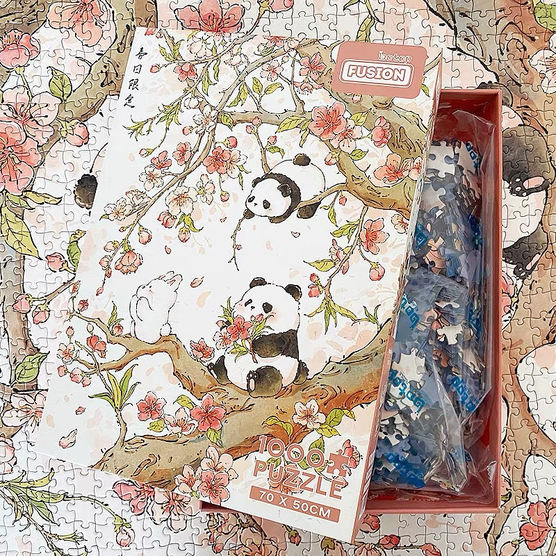 Botop Fusion "Spring Limited" 1000-Piece Velvet Touch Jigsaw Puzzle - Premium Blue Board