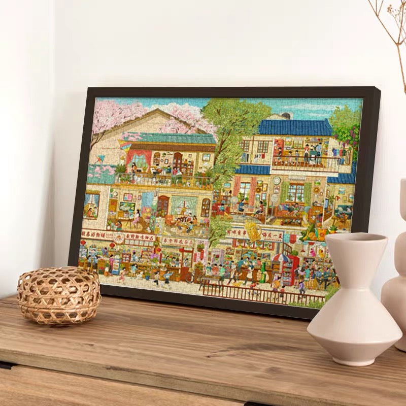 Botop Fusion "Early Summer" 1000-Piece Velvet Touch Jigsaw Puzzle - Premium Blue Board