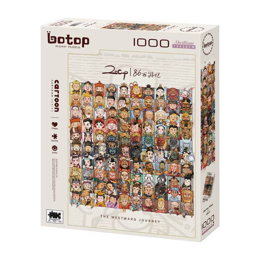 The Westward Journey 1000-Piece Jigsaw Puzzle by botop – Premium Black Cardboard with Foil Finish