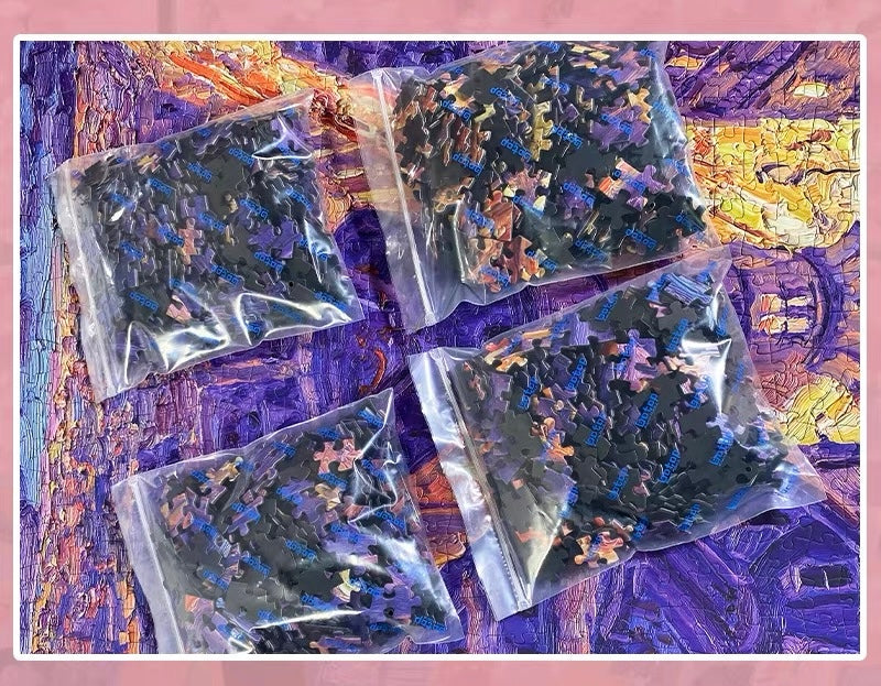 Spring Bookstore - Velvet Touch Black Card Jigsaw, Mindful & Stress-Relief Gift