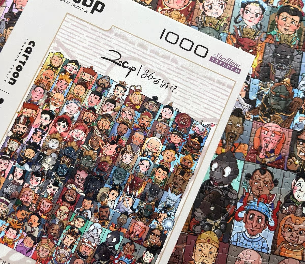 The Westward Journey 1000-Piece Jigsaw Puzzle by botop – Premium Black Cardboard with Foil Finish