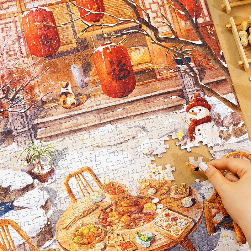 Winterplum in Snow - 1000 Pieces