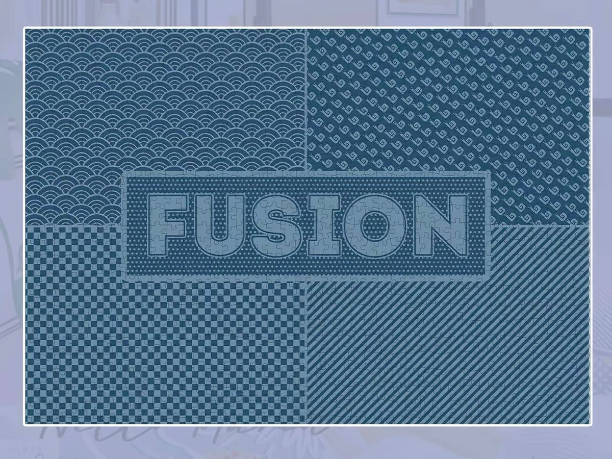 Botop Fusion "Sunset by the Sea" 1000-Piece Glitter Finish Jigsaw Puzzle - Premium Blue Board