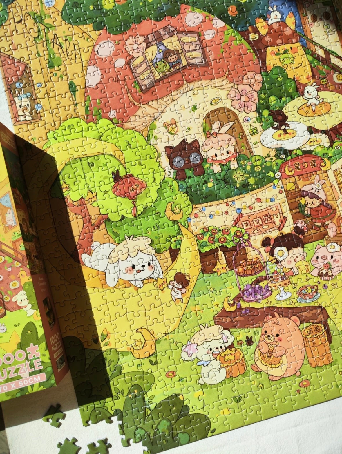 BOTOP FUSION "Moonlight Town" 1000-Piece Jigsaw Puzzle  – Premium Blueboard