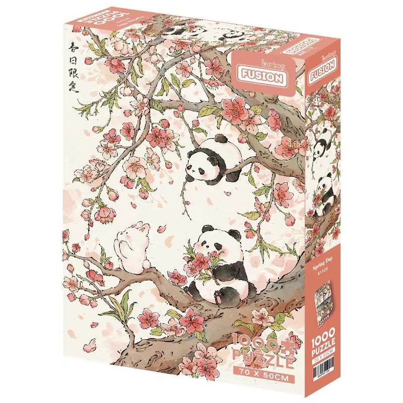 Botop Fusion "Spring Limited" 1000-Piece Velvet Touch Jigsaw Puzzle - Premium Blue Board