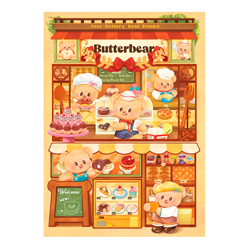 Butterbear Dessert House - 1000 Pieces