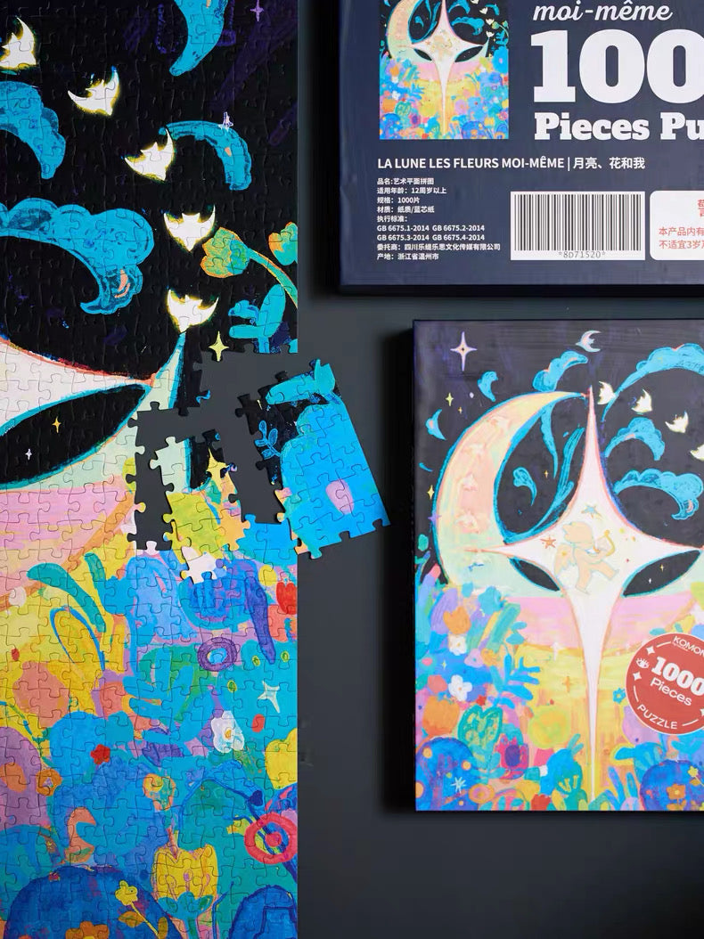 Moon, Flower and Me - 1000 Pieces