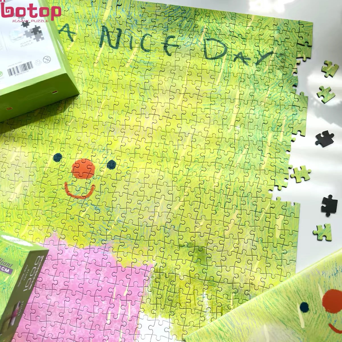 Spring Day 1000-Piece Jigsaw Puzzle – Premium Dutch Black Cardboard, Glitter Finish