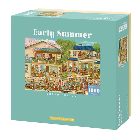 Botop Fusion "Early Summer" 1000-Piece Velvet Touch Jigsaw Puzzle - Premium Blue Board