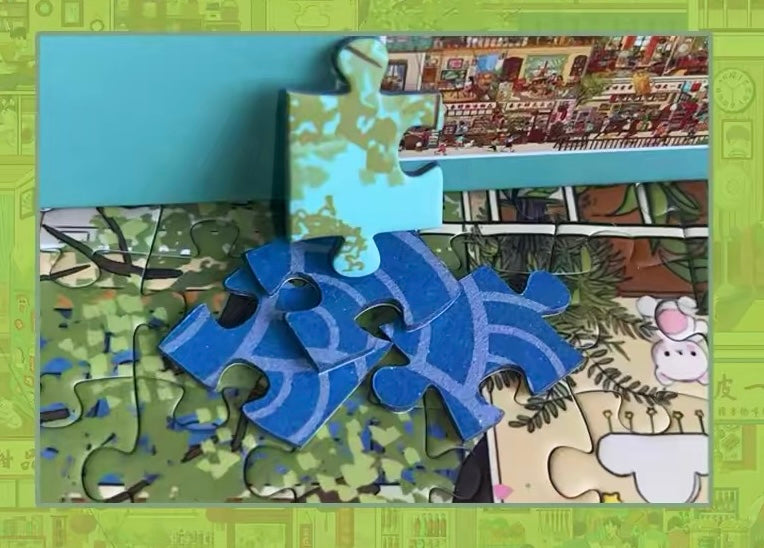 Botop Fusion "Early Summer" 1000-Piece Velvet Touch Jigsaw Puzzle - Premium Blue Board