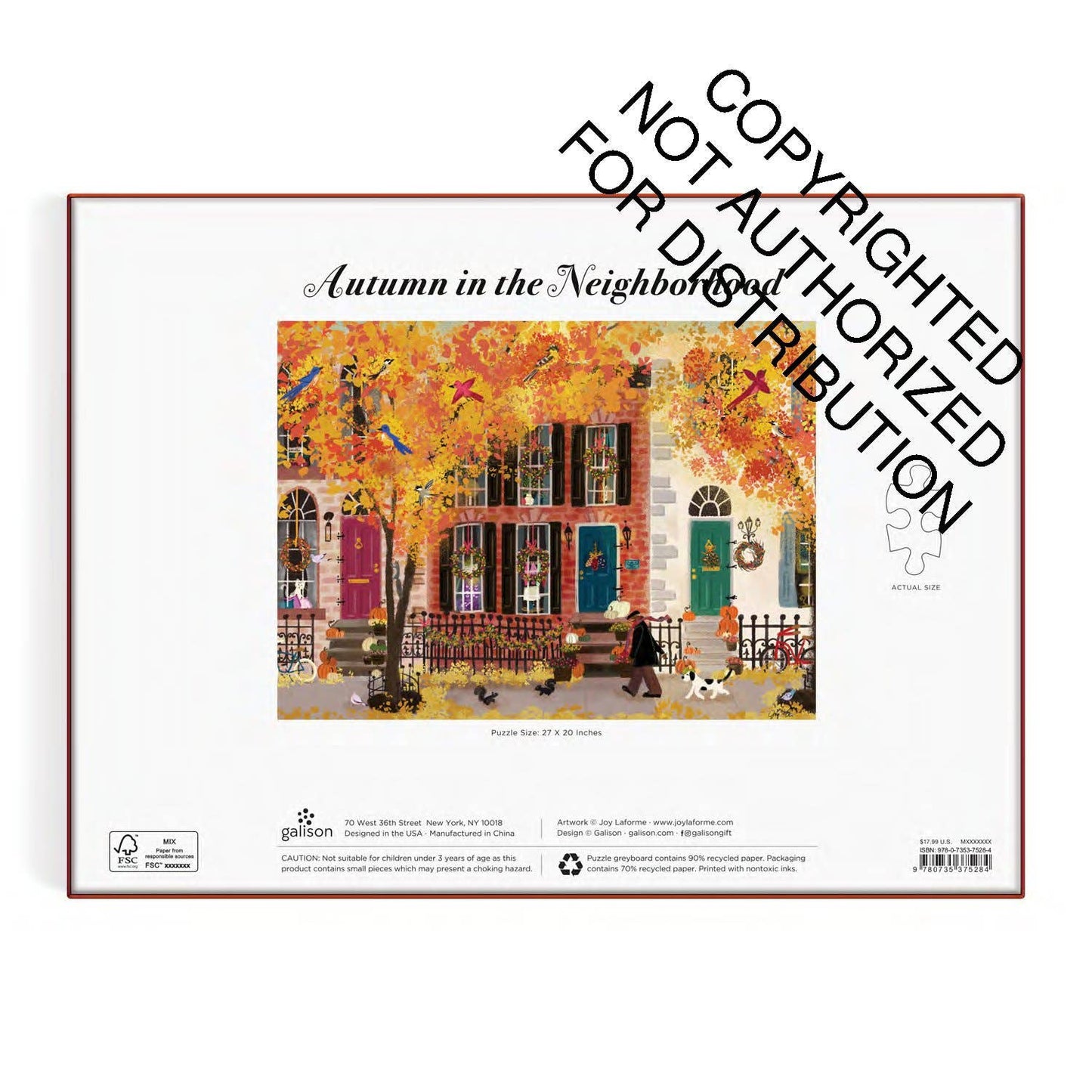 Autumn in the Neighborhood 1000 Piece Puzzle
