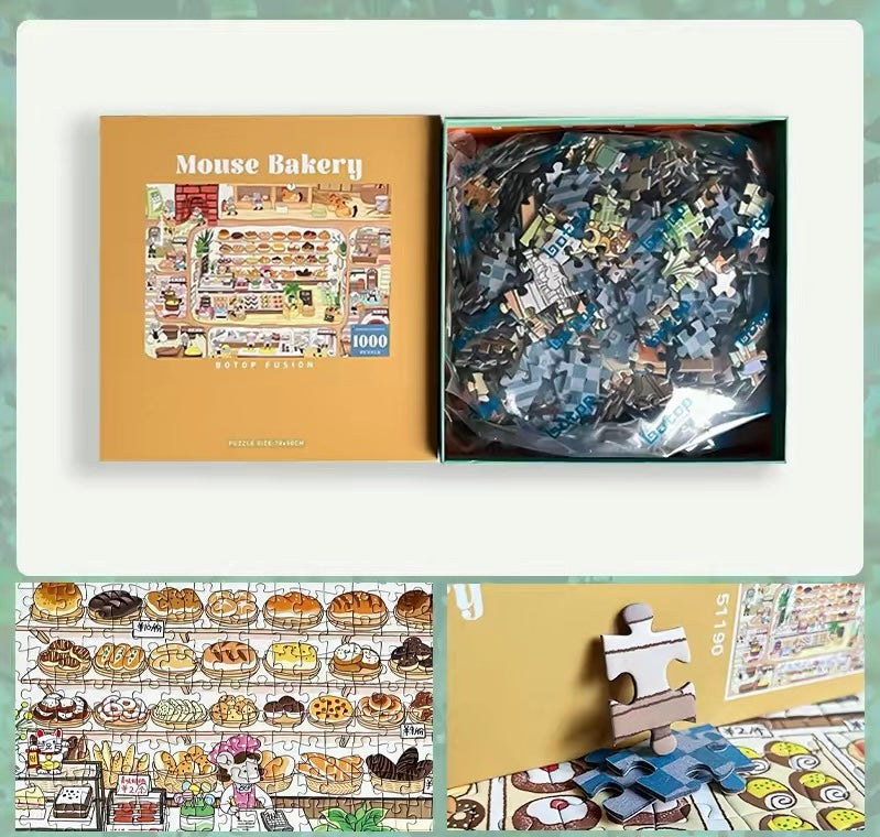 Mouse Bakery 1000-Piece Velvet-Touch Jigsaw Puzzle