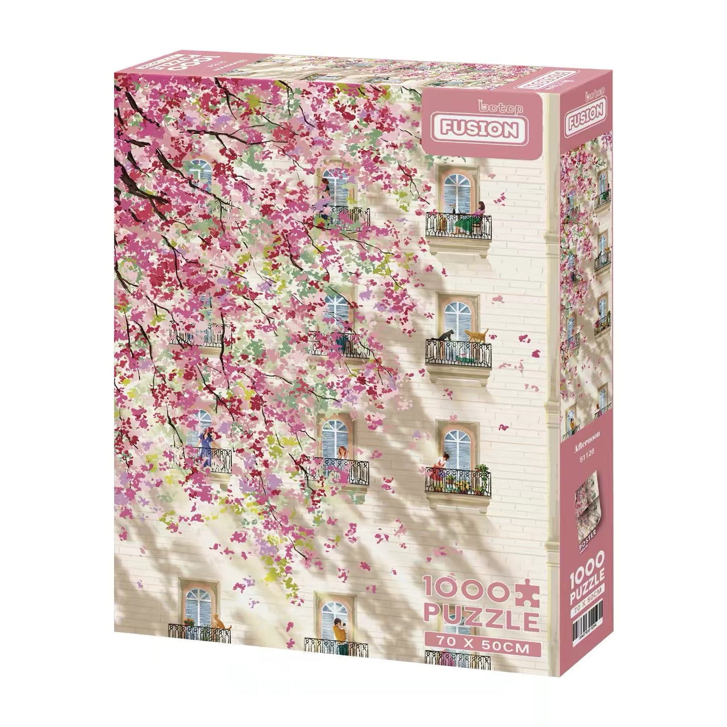 Botop Fusion "Spring Afternoon" 1000-Piece Jigsaw Puzzle - Premium Blue Board