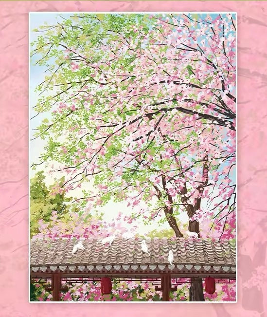 Botop Fusion "Springtime on Earth" 1000-Piece Glitter Finish Jigsaw Puzzle - Premium Blue Board