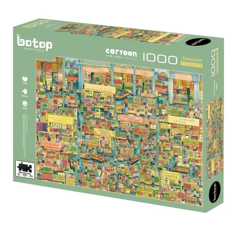 Fruit Market 1000-Piece Jigsaw Puzzle for Adults – Premium Velvet Soft-Touch Finish