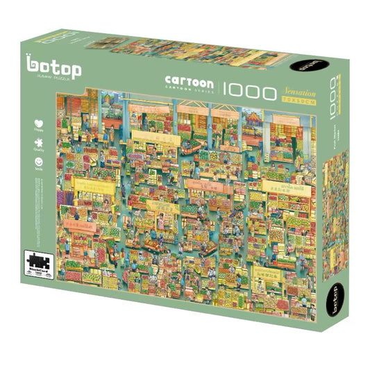 Fruit Market 1000-Piece Jigsaw Puzzle for Adults – Premium Velvet Soft-Touch Finish