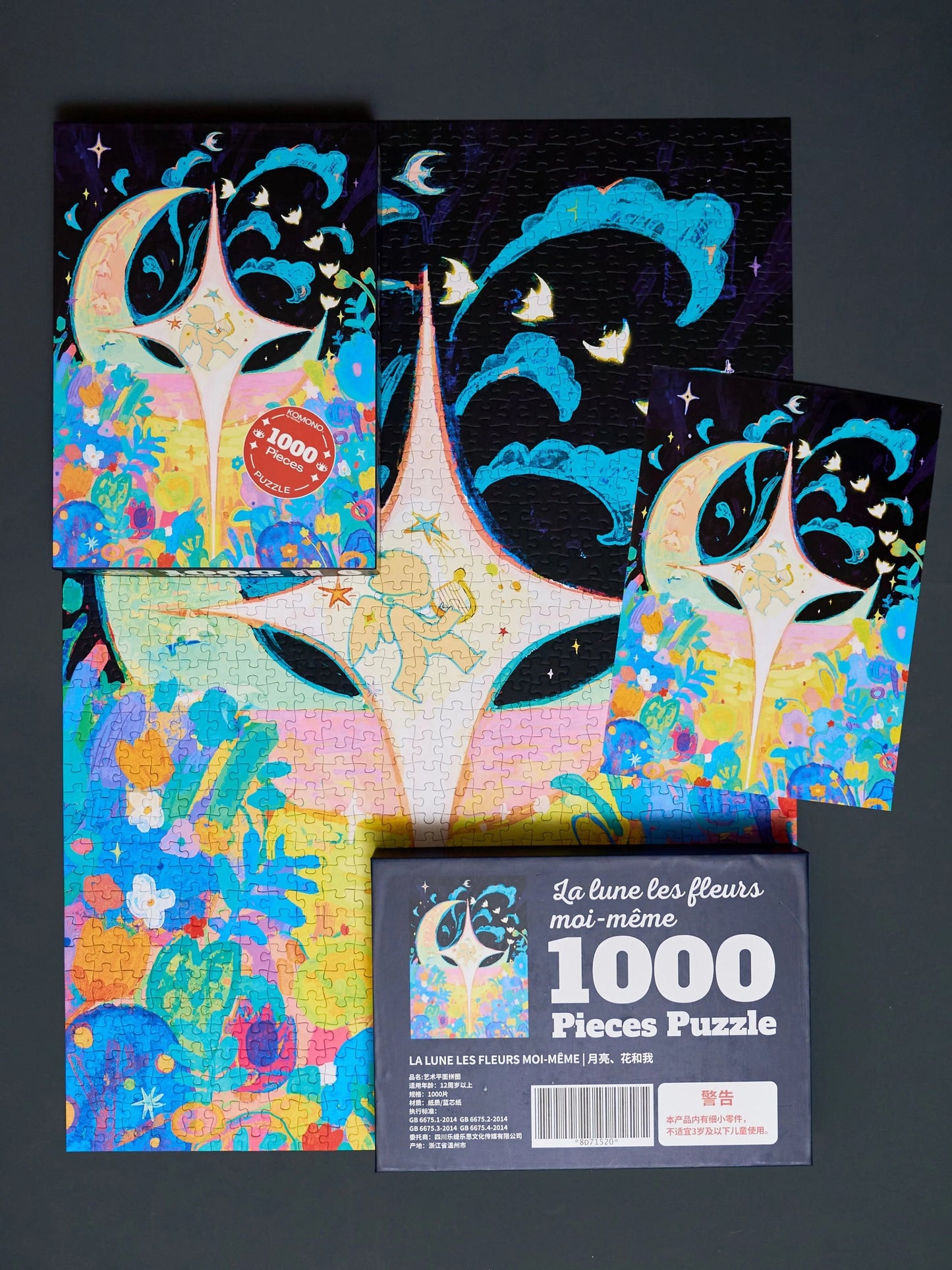 Moon, Flower and Me - 1000 Pieces