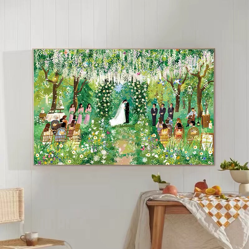 Lawn Wedding 1000-Piece Jigsaw Puzzle for Adults – Premium Velvet Soft-Touch Finish