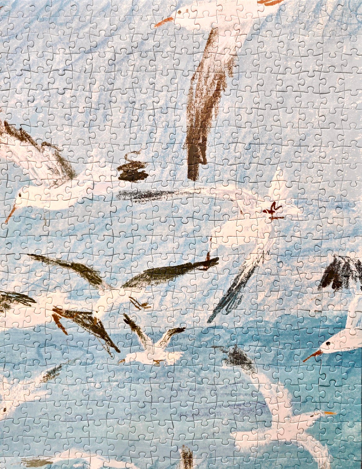 Botop Fusion “Seabirds” 1000-Piece Glitter Finish Jigsaw Puzzle - Premium Blue Board