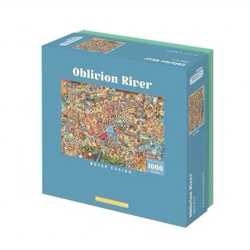 Botop Fusion "Oblivion River" 1000-Piece Velvet Touch Jigsaw Puzzle - Premium Blue Board Traditional Chinese Cartoon