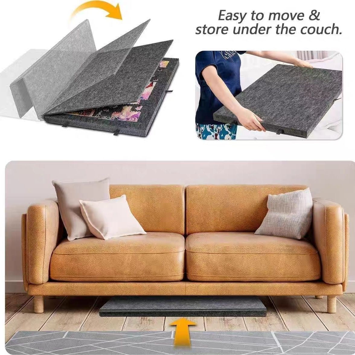 1000-Piece Puzzle Board with Stand - Foldable Storage Puzzle Mat, Puzzle Board with Stand for Adults