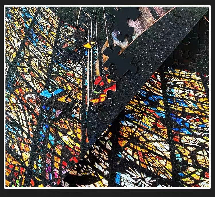 The Hakone Open-Air Museum - 1000-piece| Artistic Black Cardboard Puzzle with Glitter Finish