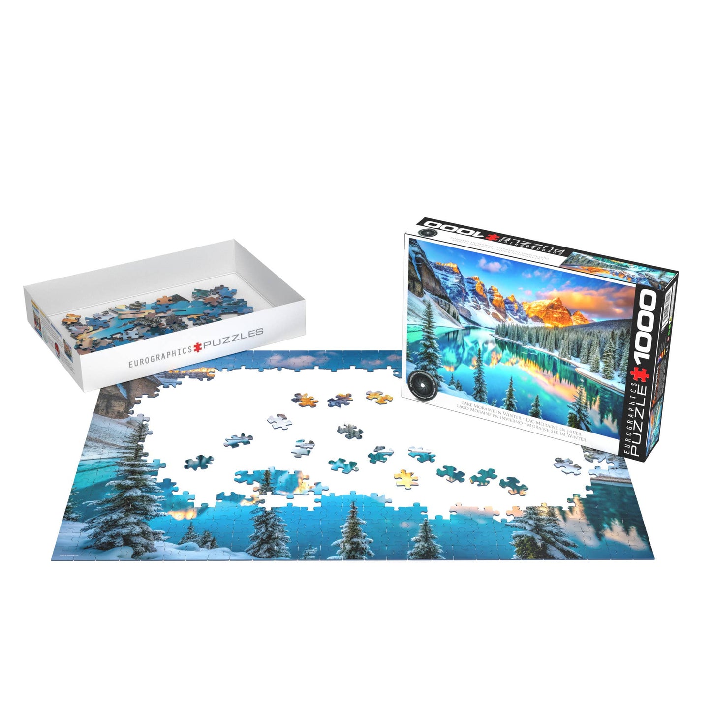 Lake Moraine in Winter 1000 Piece Puzzle