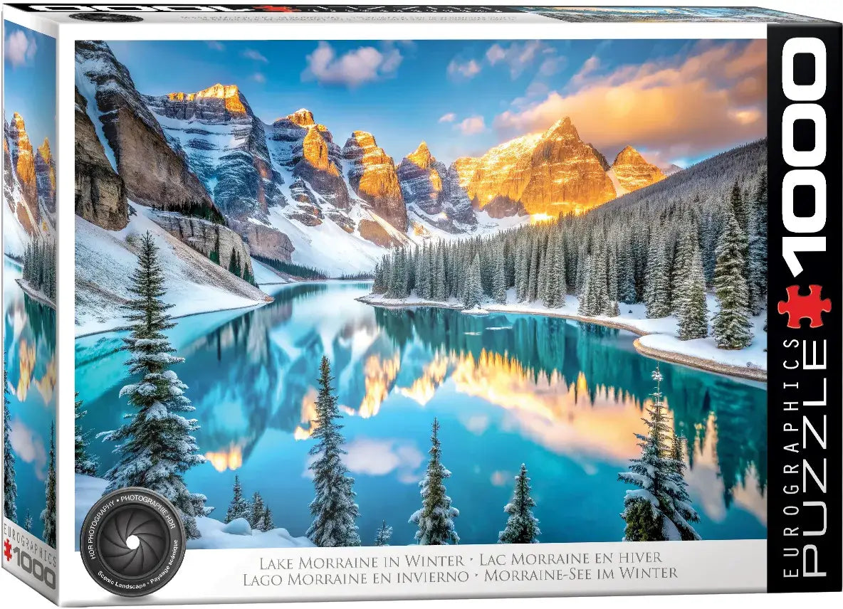 Lake Moraine in Winter 1000 Piece Puzzle