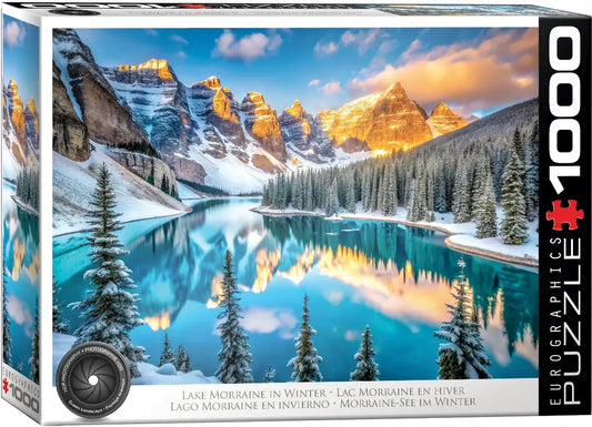 Lake Moraine in Winter 1000 Piece Puzzle