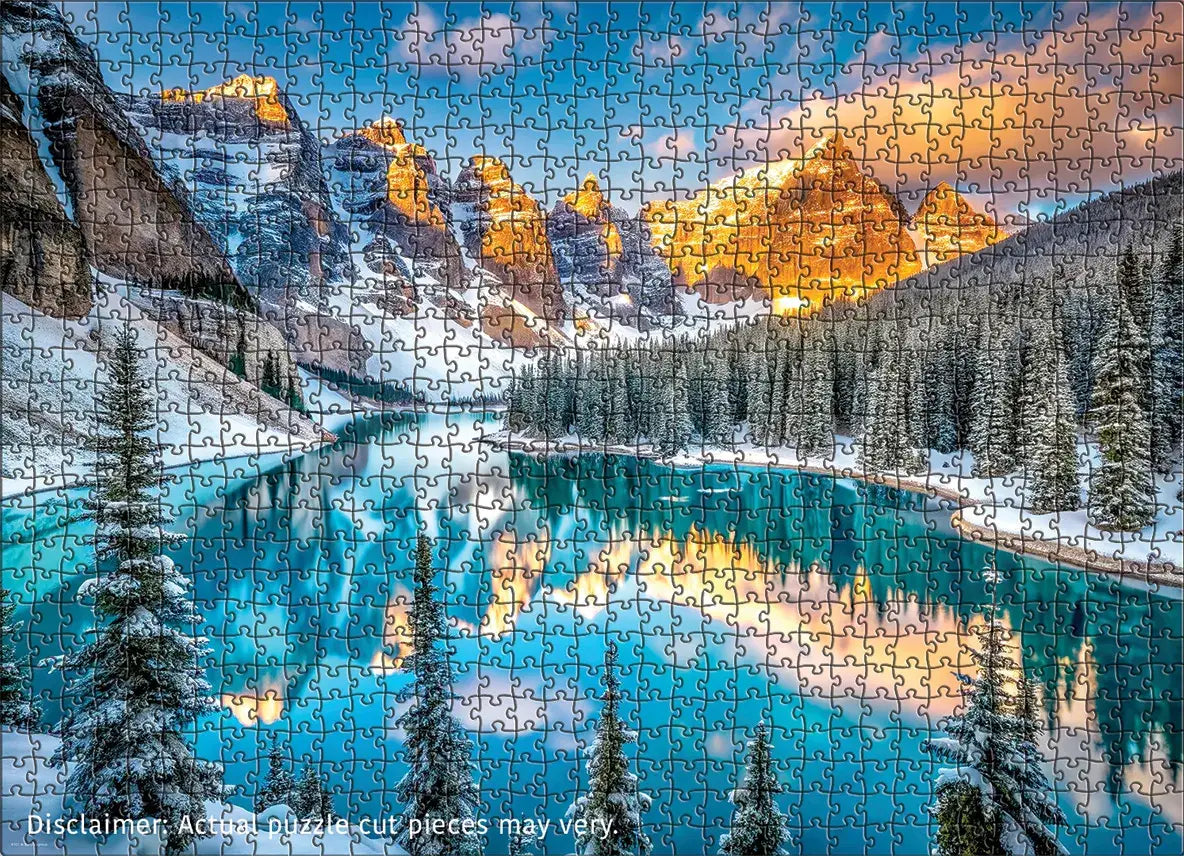 Lake Moraine in Winter 1000 Piece Puzzle